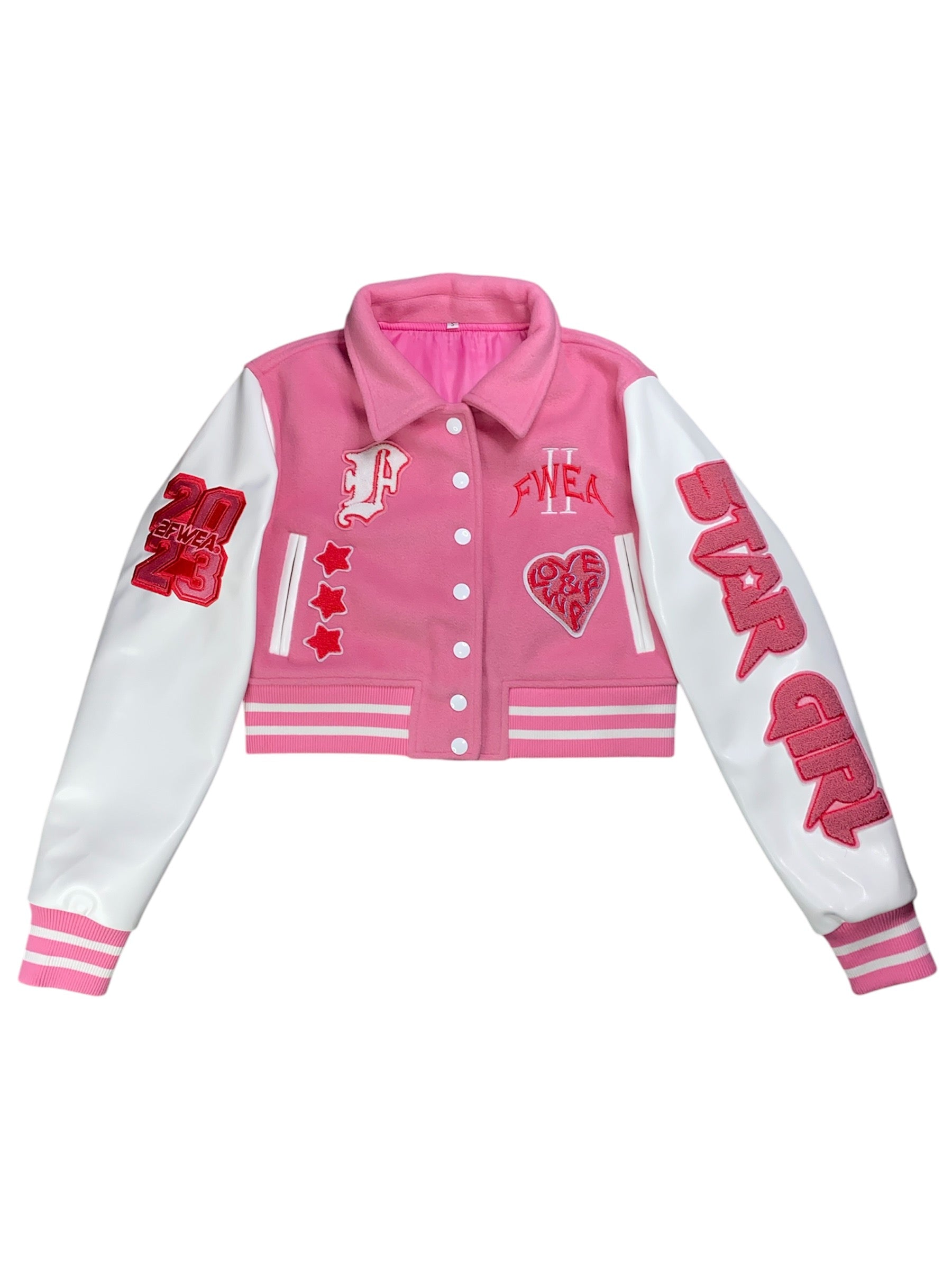 “Star Girl” Cropped Varsity