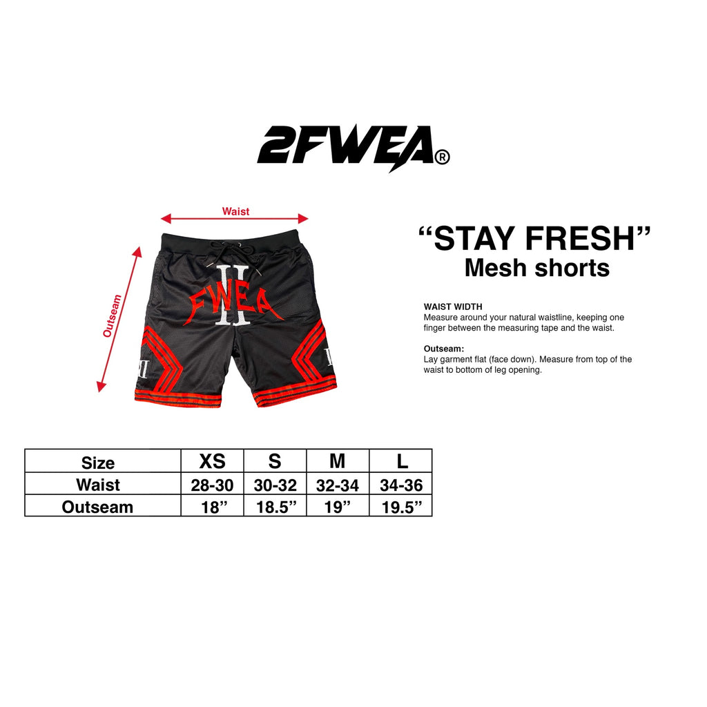 “Stay Fresh” Mesh Shorts