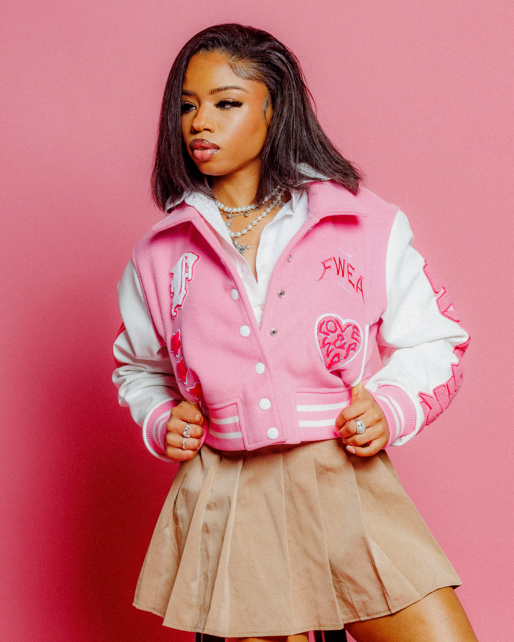“Star Girl” Cropped Varsity