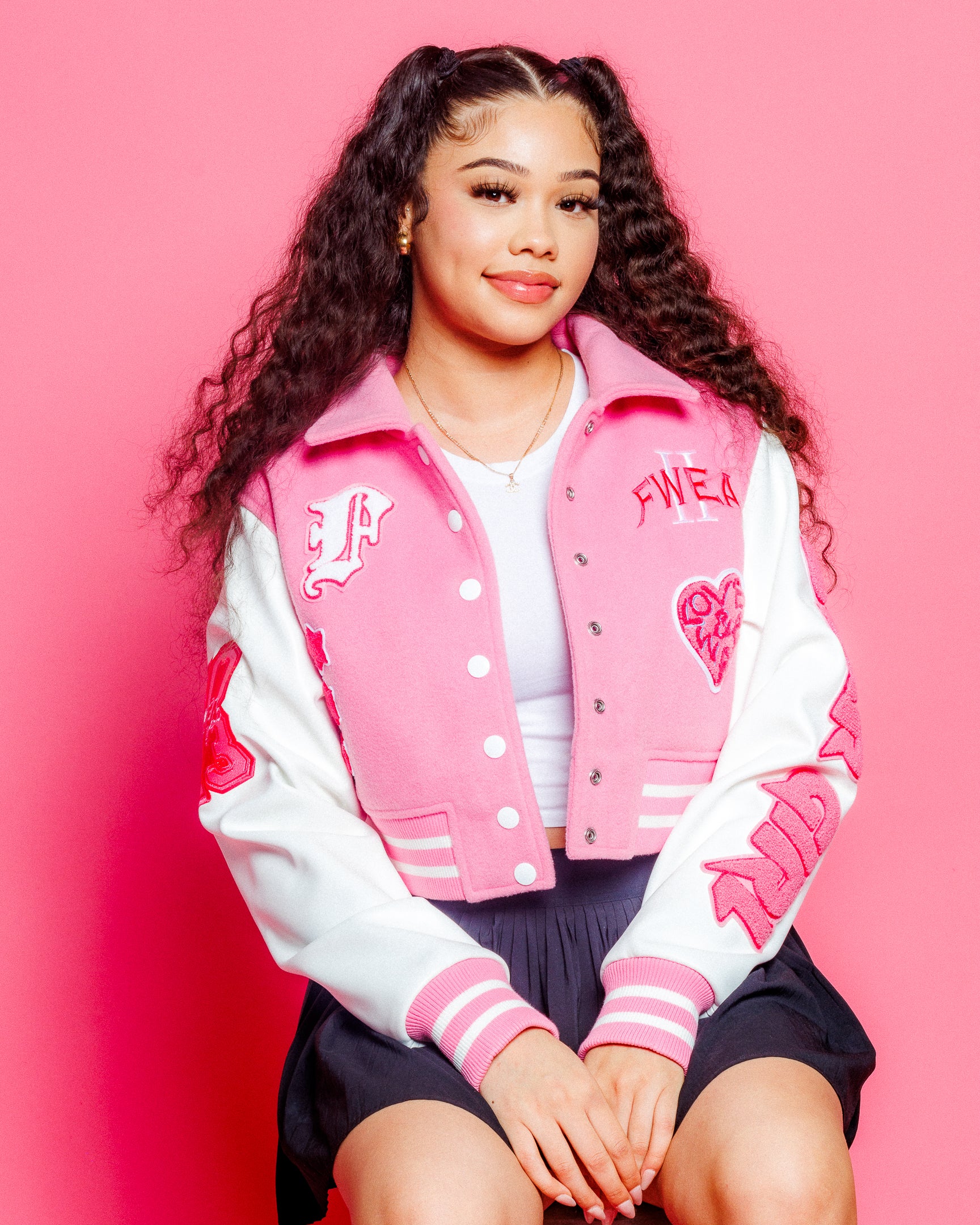 “Star Girl” Cropped Varsity