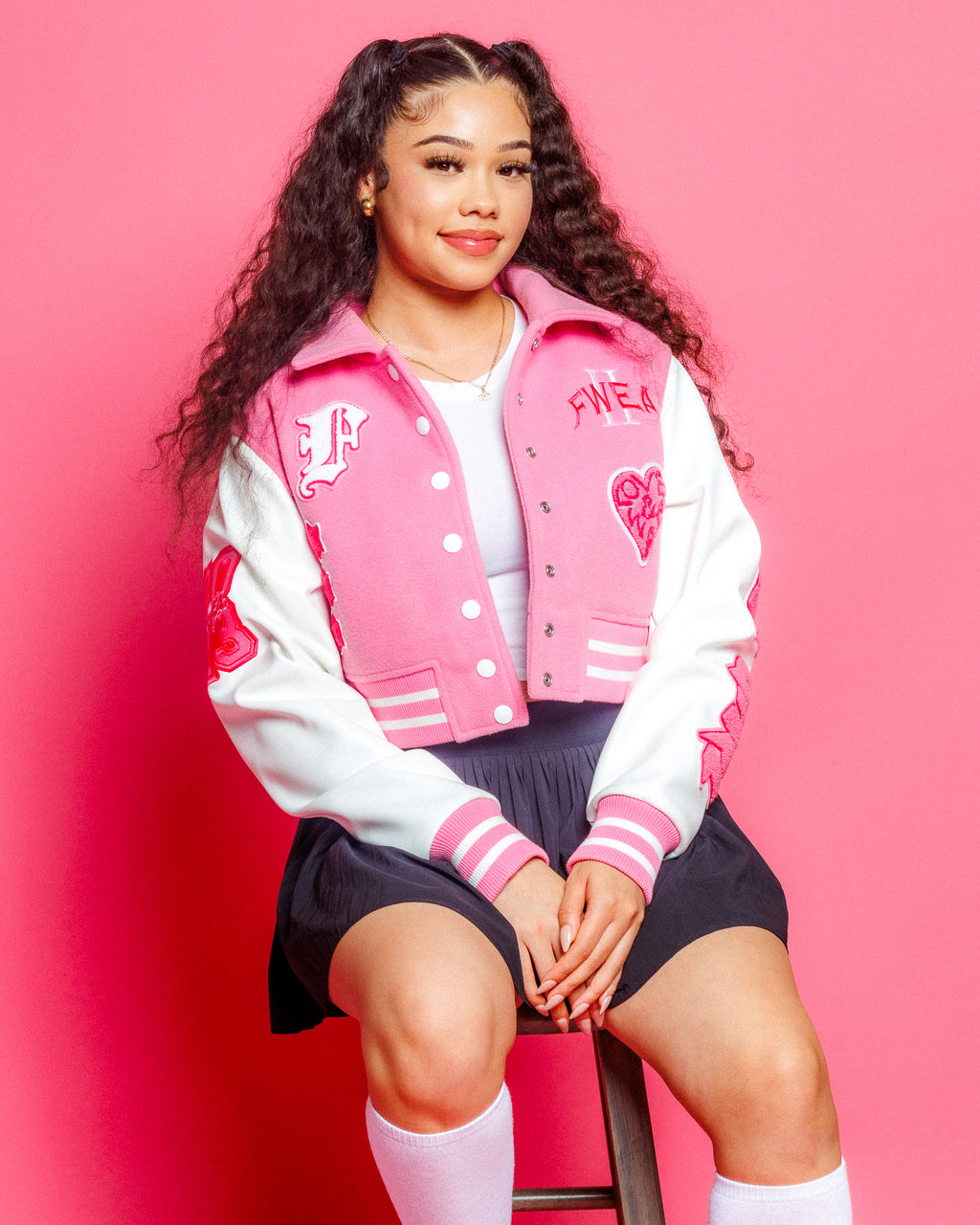 “Star Girl” Cropped Varsity