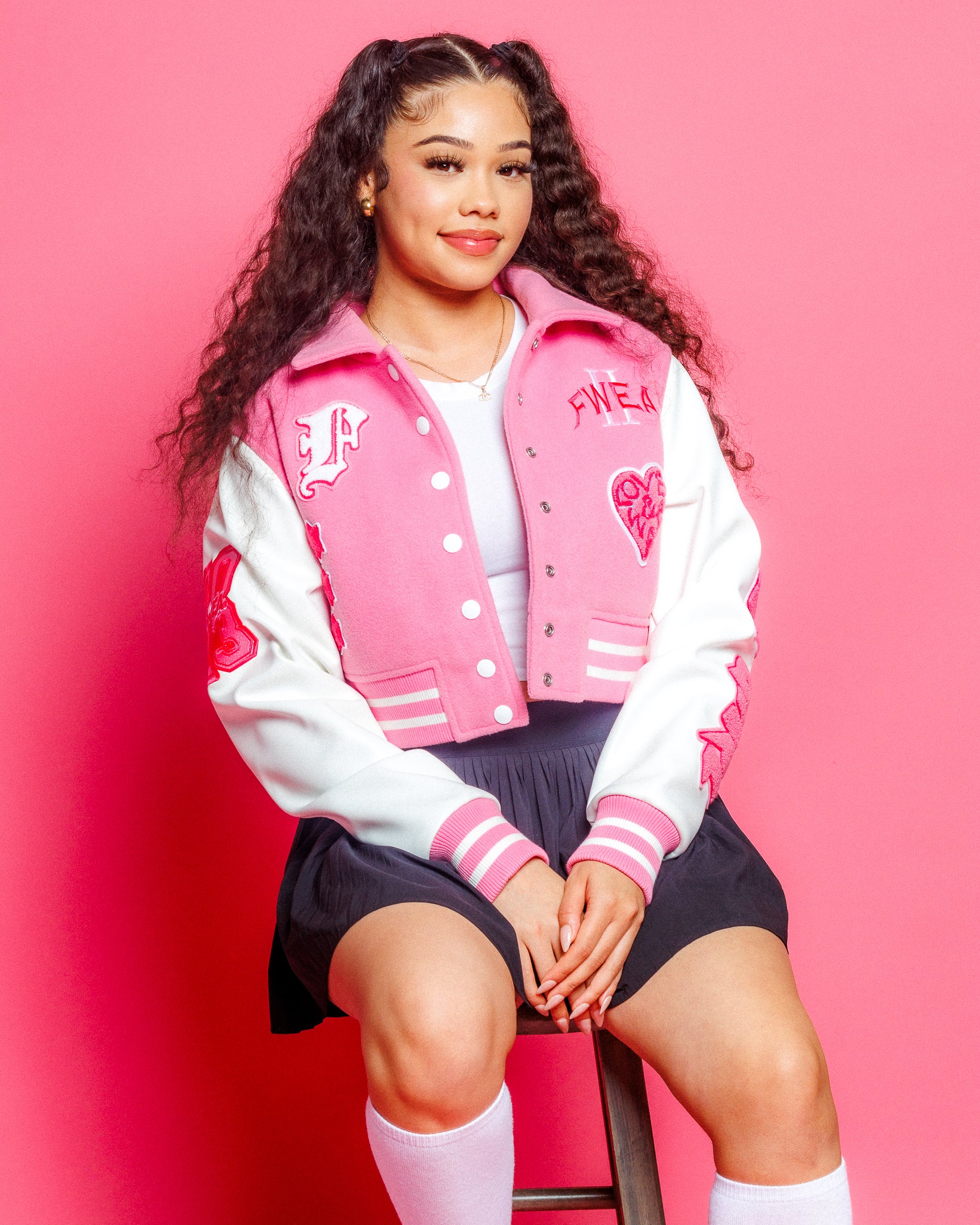 “Star Girl” Cropped Varsity