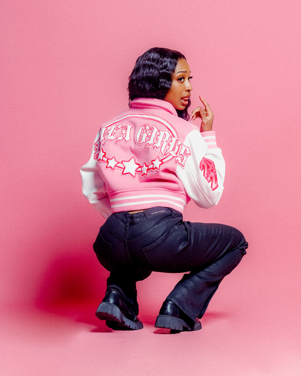 “Star Girl” Cropped Varsity