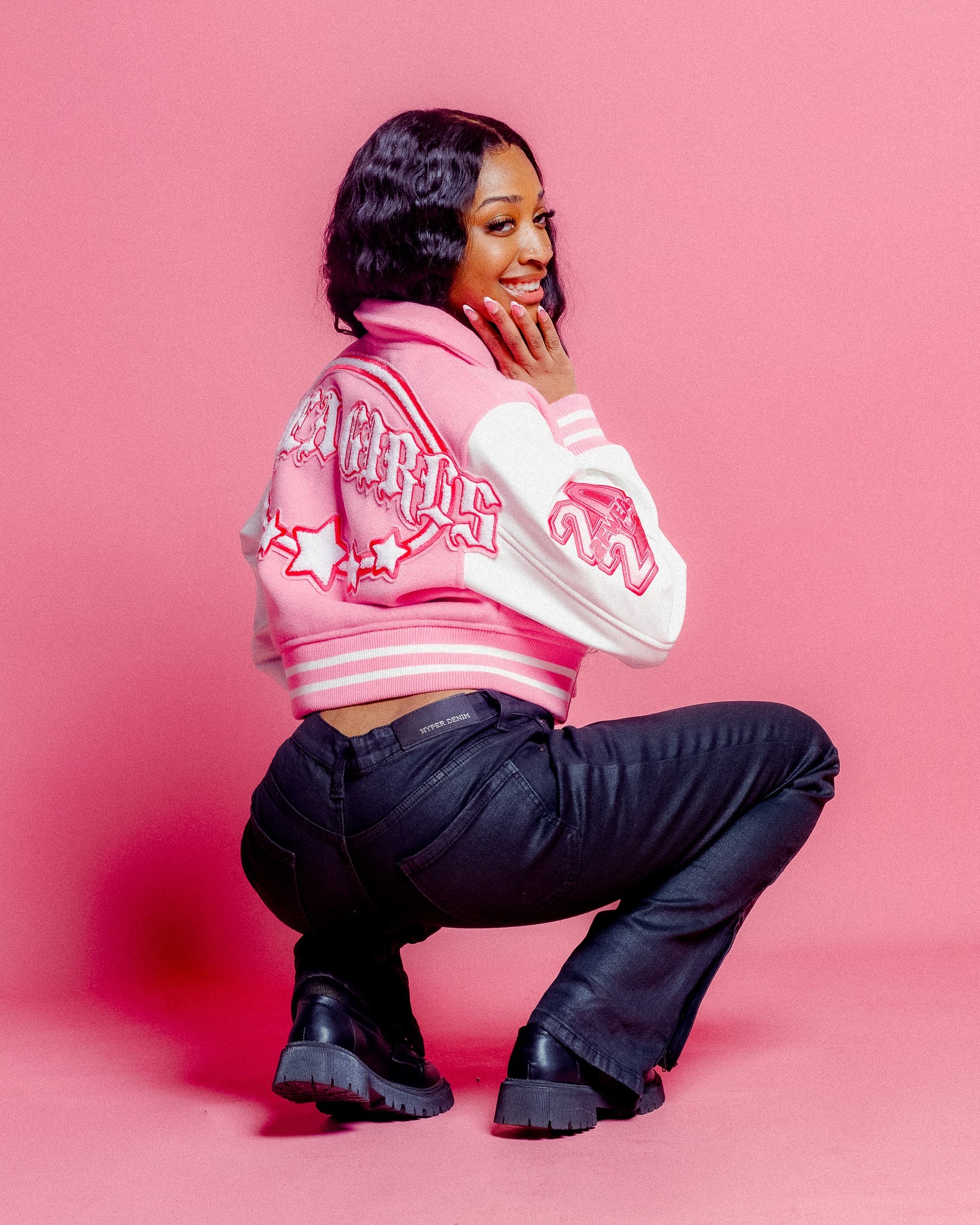 “Star Girl” Cropped Varsity