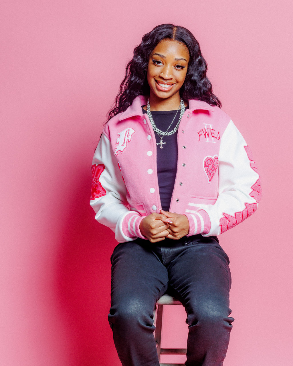 “Star Girl” Cropped Varsity