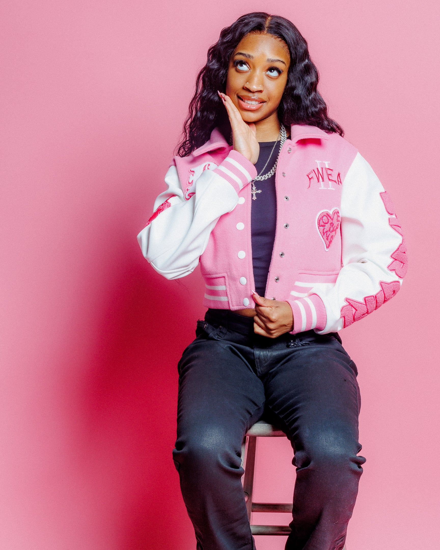 “Star Girl” Cropped Varsity